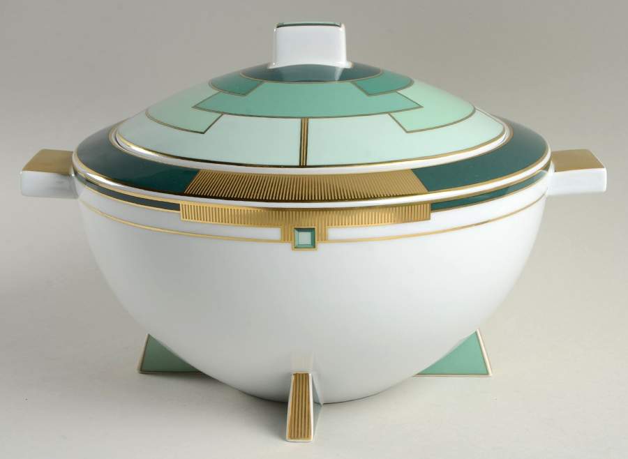 Emerald Tureen &  Lid by Vista Alegre-1