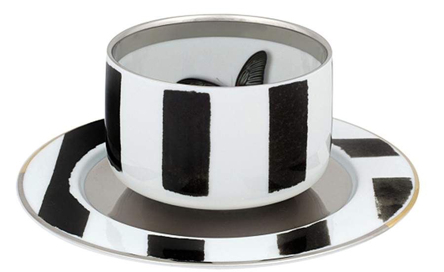 Sol Y Sombra Flat Cup & Saucer Set by Vista Alegre-1