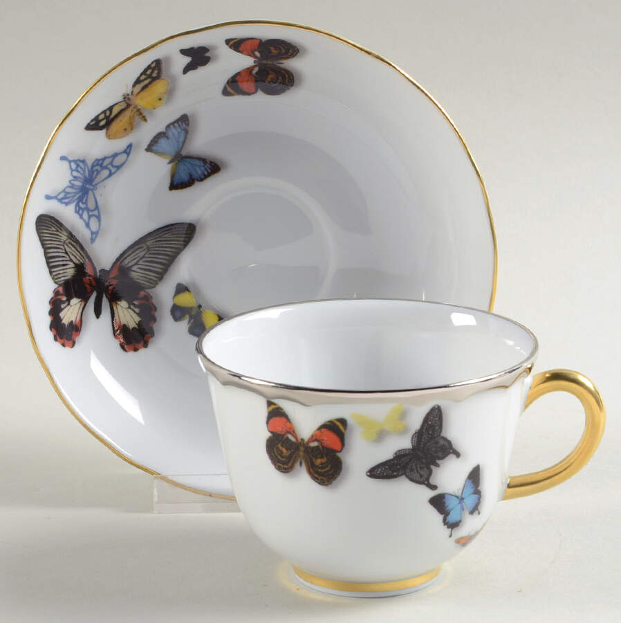 Butterfly Parade by Christian LaCroix Footed Cup & Saucer Set by Vista Alegre-1