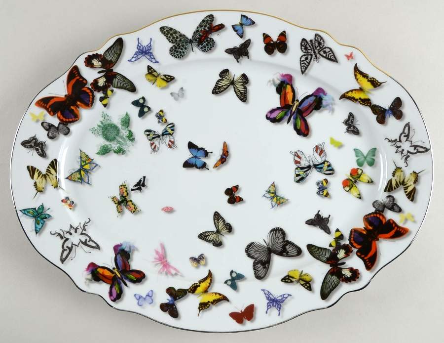 Butterfly Parade by Christian LaCroix 16" Oval Serving Platter by Vista Alegre-1