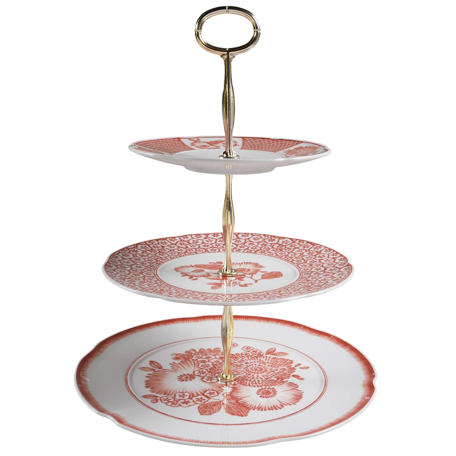 Coralina 13 7/8"-14 1/4" 3-Tiered Serving Tray(DP,SP,BB) HC by Vista Alegre-1