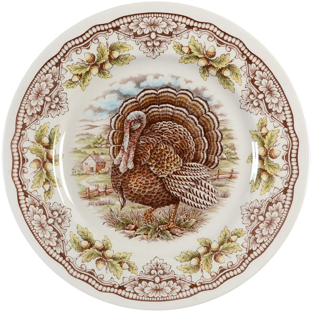 Homeland Turkey 12" Chop Plate (Round Platter) by Victorian English Pottery-Royal Stafford-1