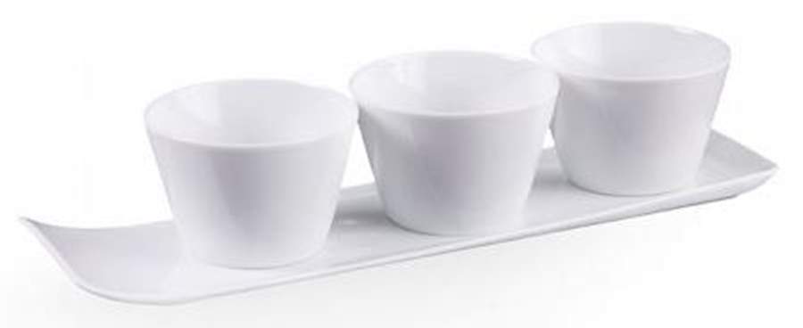 New Fresh Condiment Set-3 Open Bowls & Tray by Villeroy & Boch-1