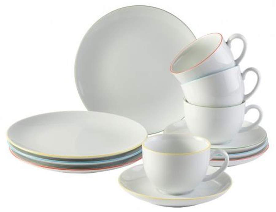Fresh Color Flat Cup & Saucer Set by Villeroy & Boch-1