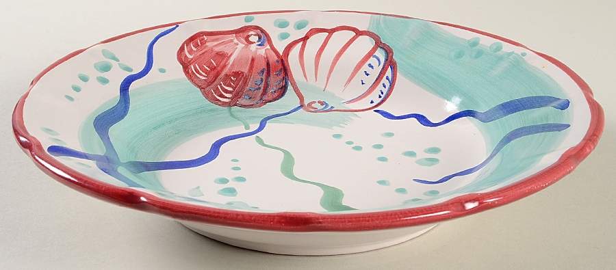 VIE155 Large Rim Soup Bowl by Vietri (Italy)-1