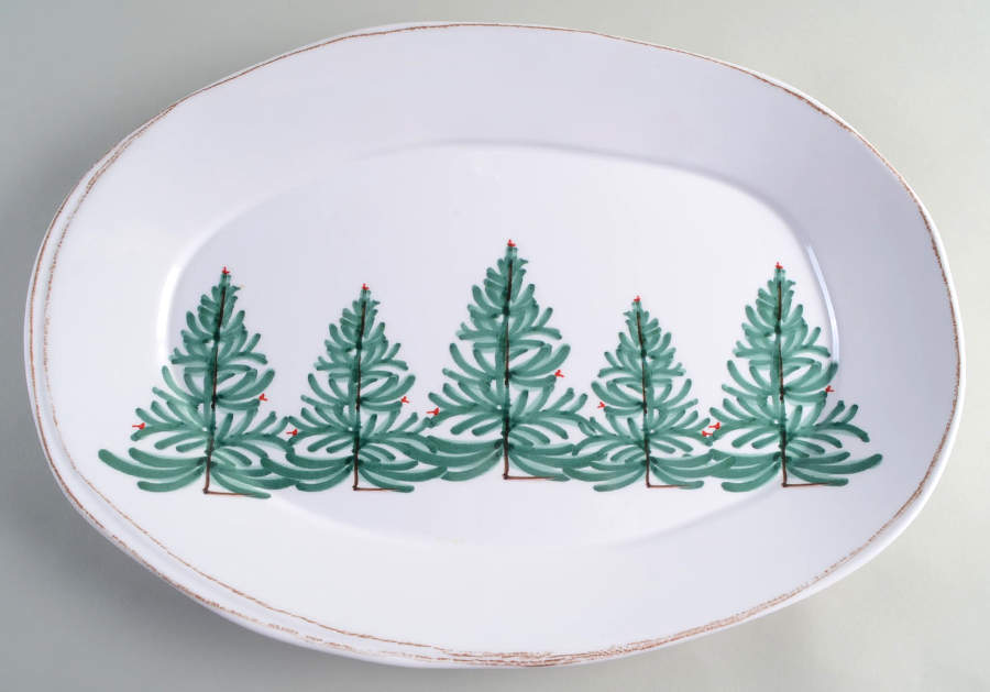 Lastra Holiday 18" Melamine Oval Platter by Vietri (Italy)-1