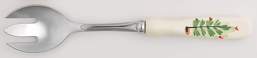 Lastra Holiday Salad Serving Fork with Stainless Prongs by Vietri (Italy)-1