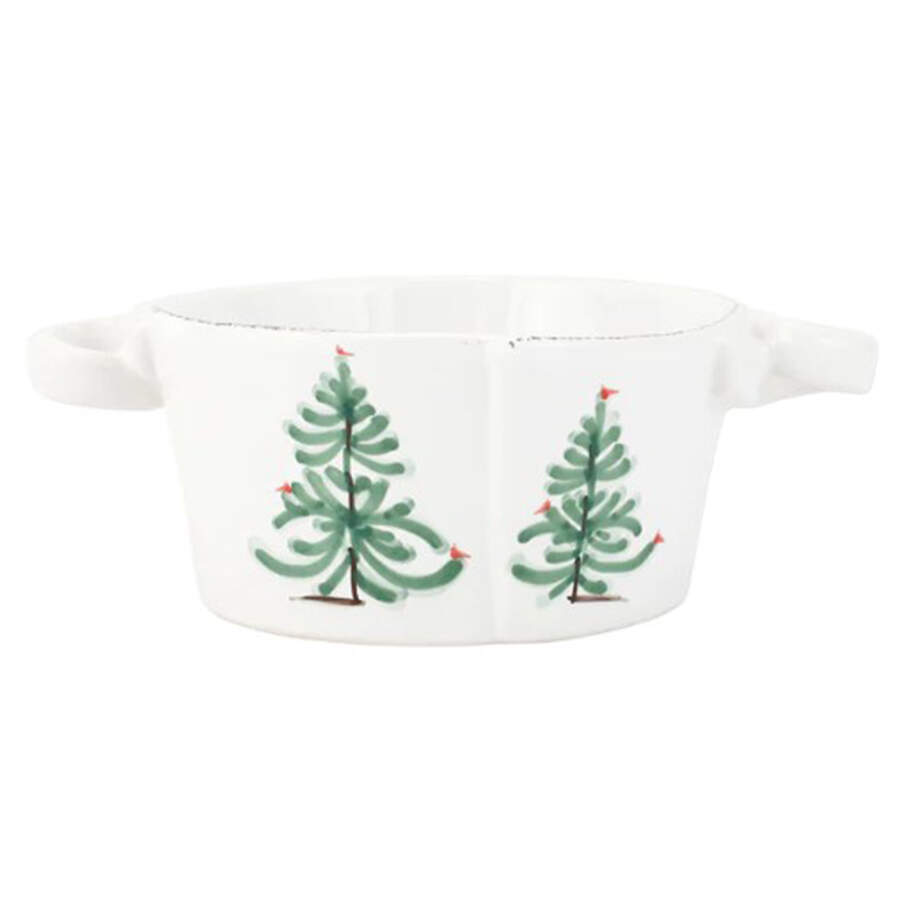 Lastra Holiday 7" Oval Handled Bowl by Vietri (Italy)-1