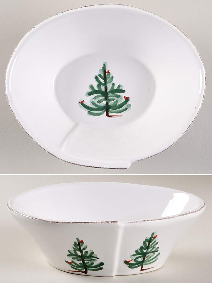 Lastra Holiday 7" Oval Vegetable Bowl by Vietri (Italy)-1