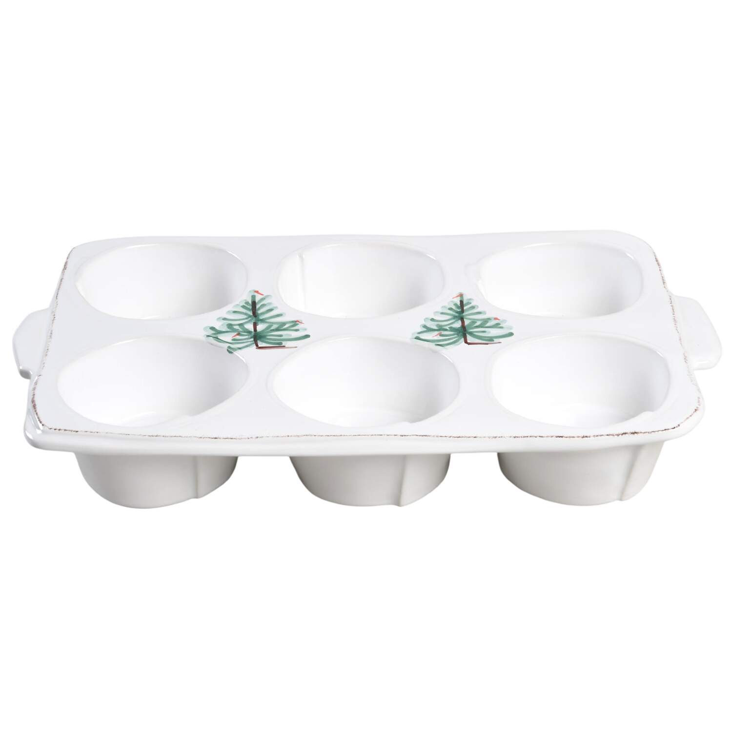 Lastra Holiday Tray for 6 Muffin Cups by Vietri (Italy)-1