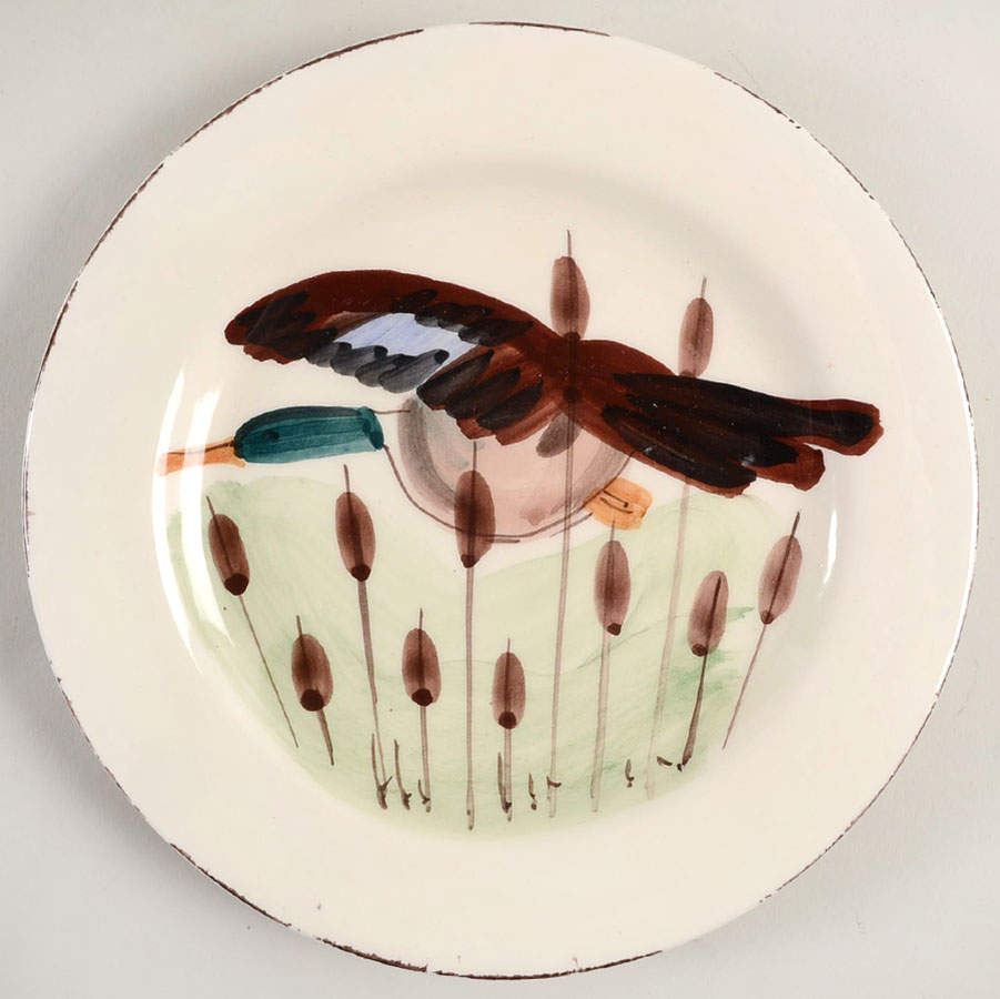 Wildlife Salad Plate by Vietri (Italy)-1