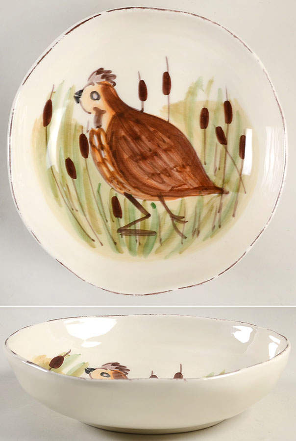 Wildlife 8" Individual Pasta Bowl by Vietri (Italy)-1