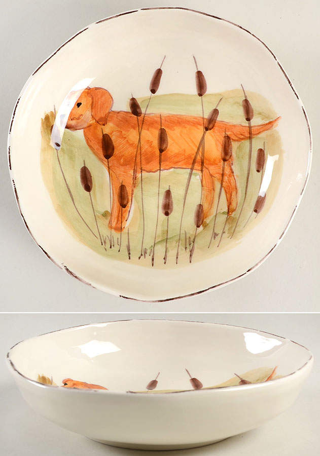 Wildlife 8" Individual Pasta Bowl by Vietri (Italy)-1
