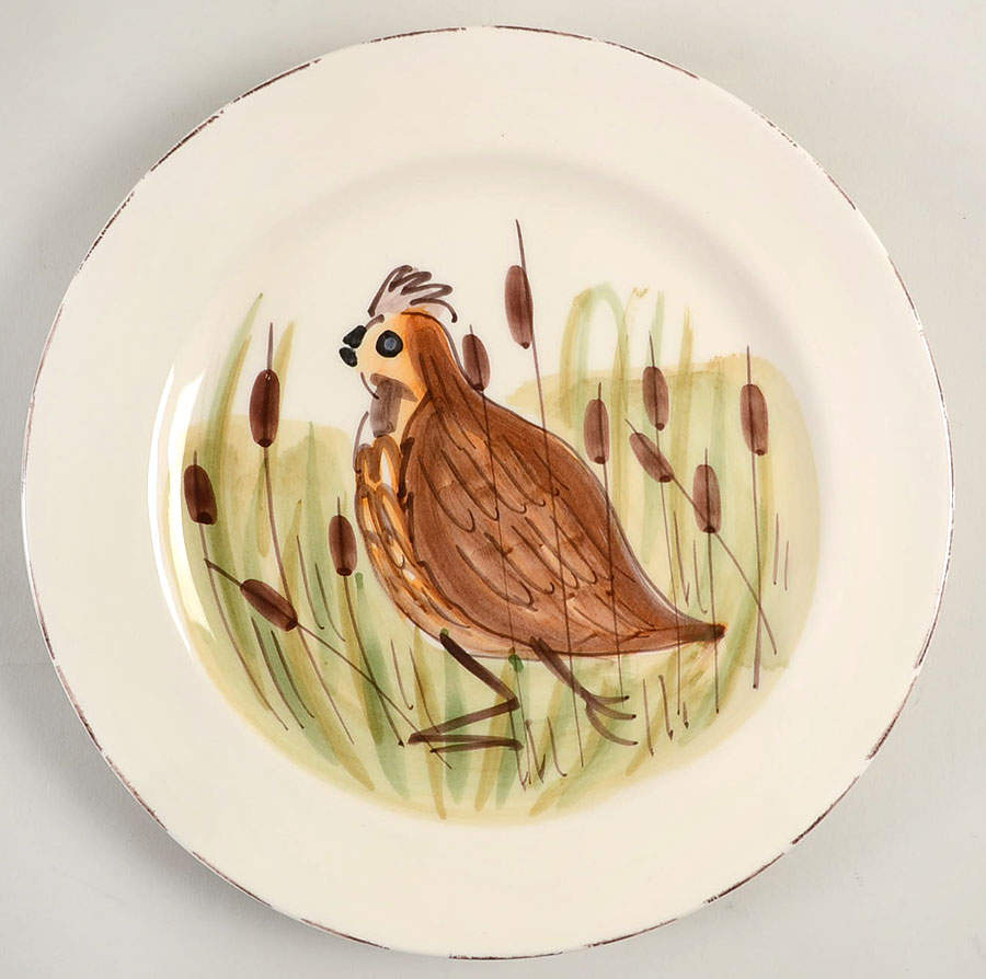 Wildlife Dinner Plate by Vietri (Italy)-1