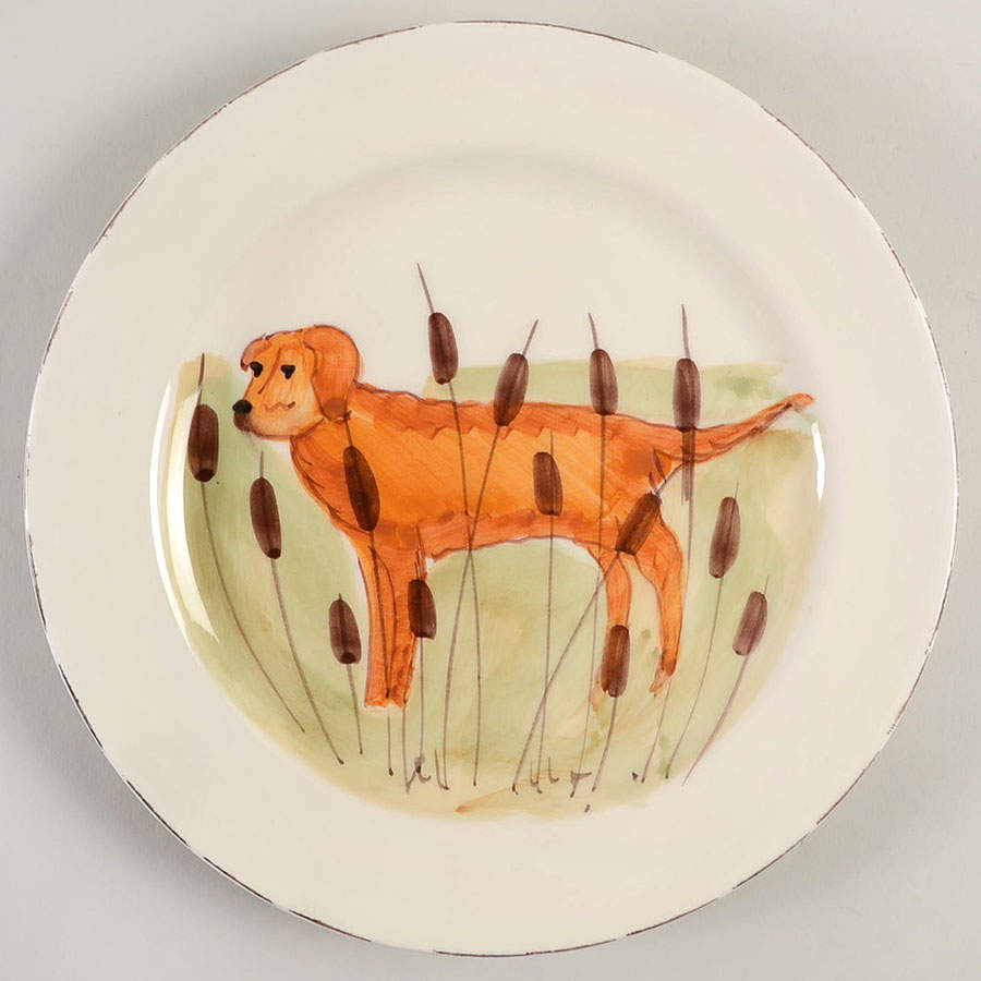 Wildlife Dinner Plate by Vietri (Italy)-1