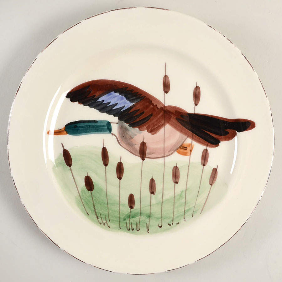 Wildlife Dinner Plate by Vietri (Italy)-1