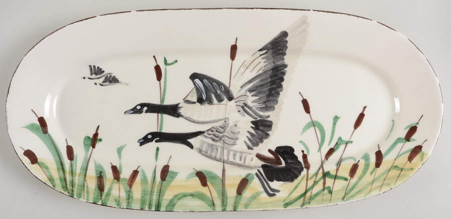 Wildlife 16" Oval Serving Platter by Vietri (Italy)-1