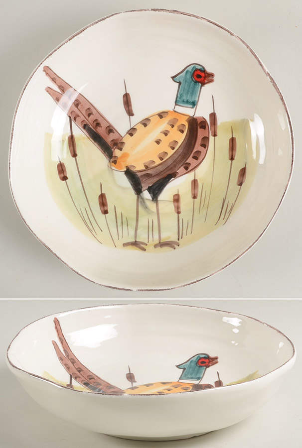 Wildlife 8" Individual Pasta Bowl by Vietri (Italy)-1