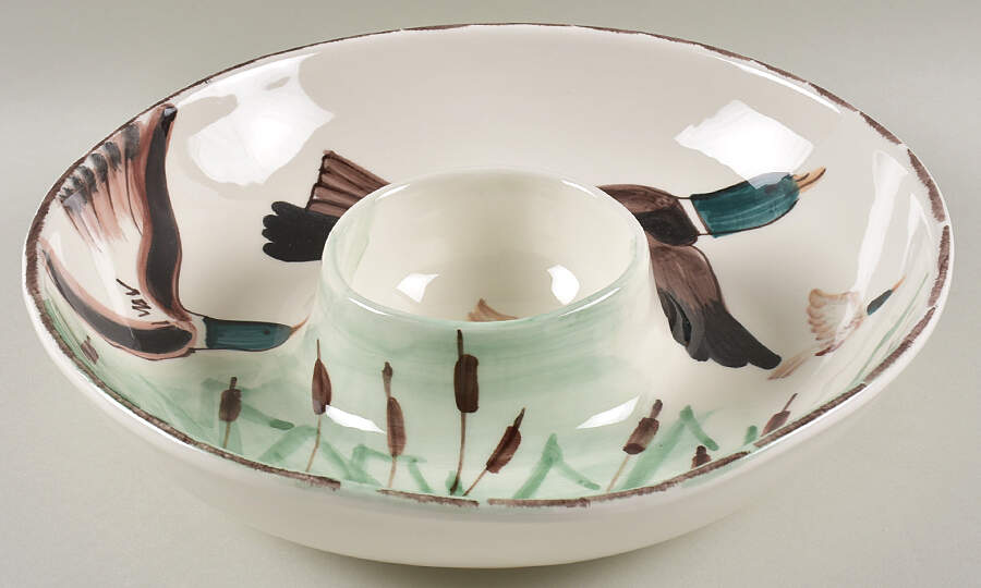 Wildlife 1 Piece Chip & Dip by Vietri (Italy)-1