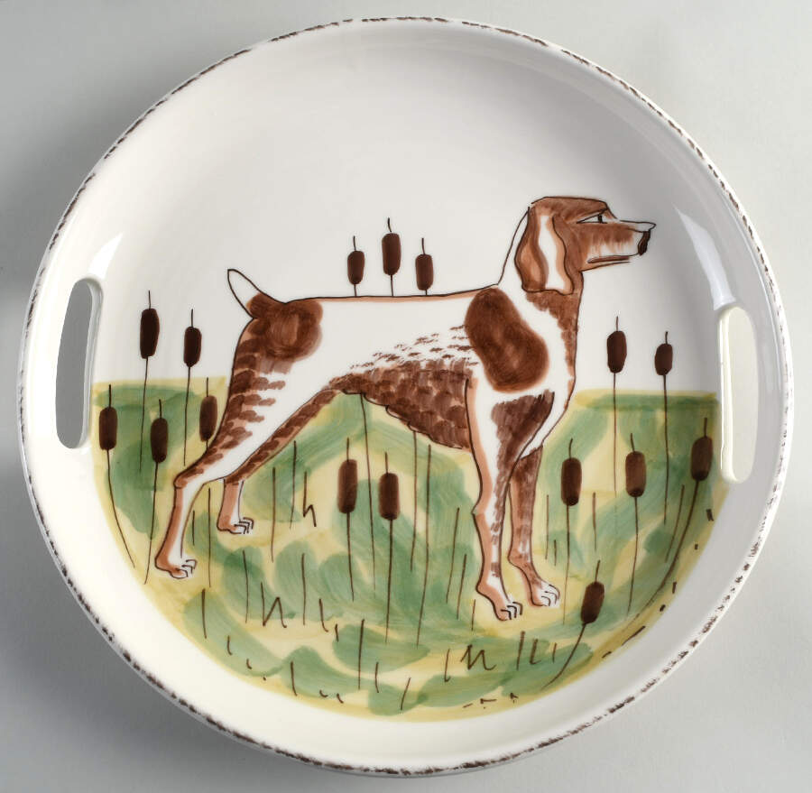 Wildlife 14" Round Tray by Vietri (Italy)-1