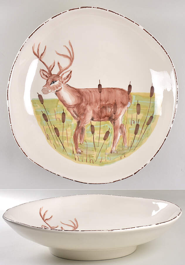 Wildlife 17" Round Serving Bowl by Vietri (Italy)-1