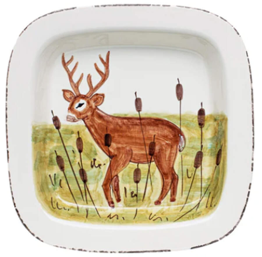 Wildlife 11" Square Serving Platter by Vietri (Italy)-1