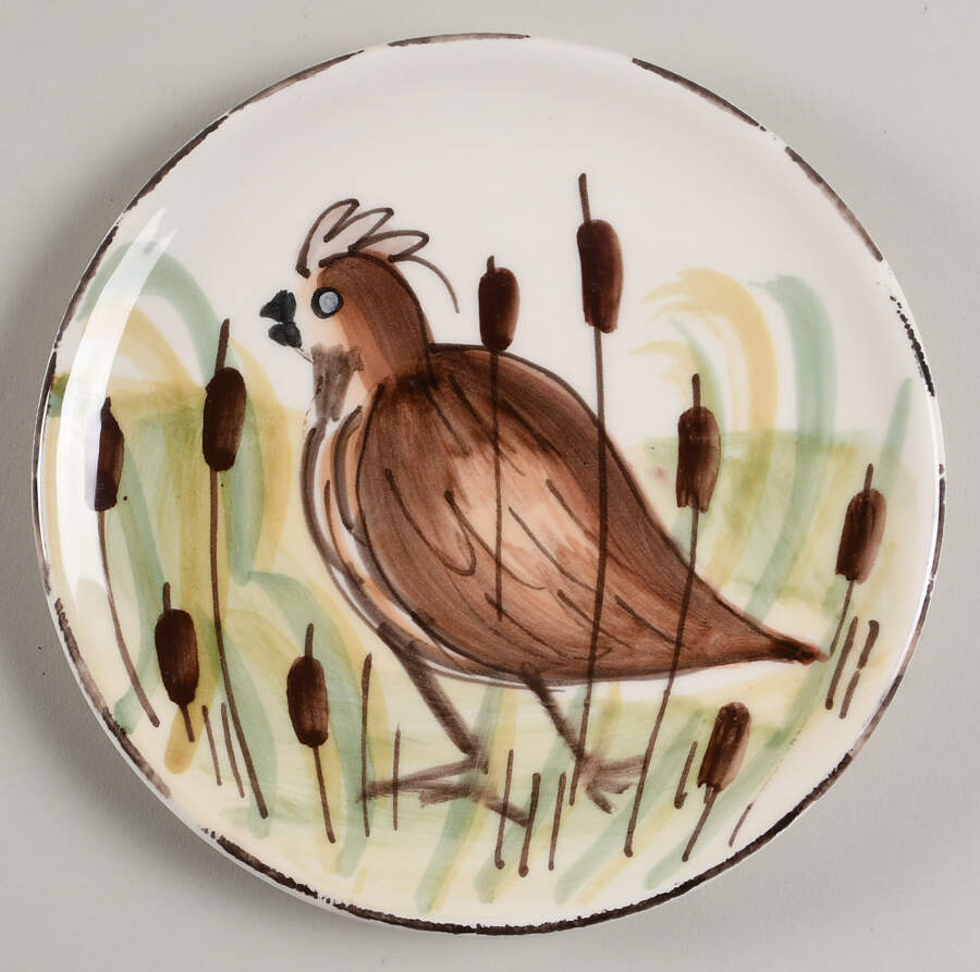Wildlife Canape Plate by Vietri (Italy)-1