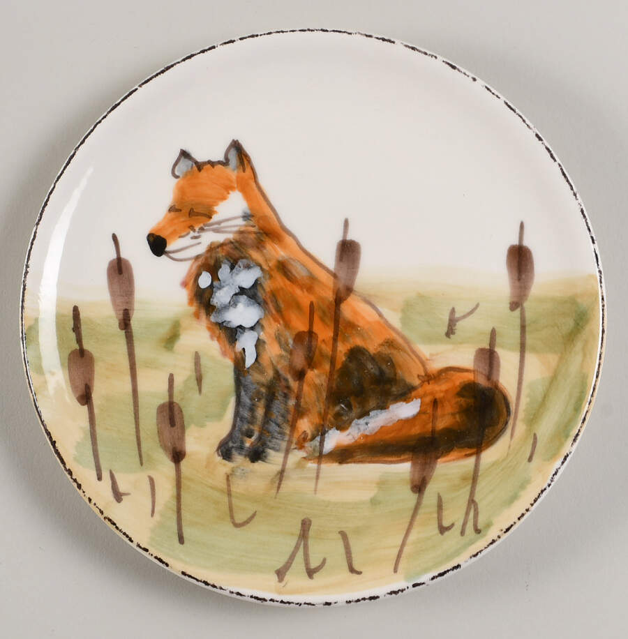 Wildlife Canape Plate by Vietri (Italy)-1