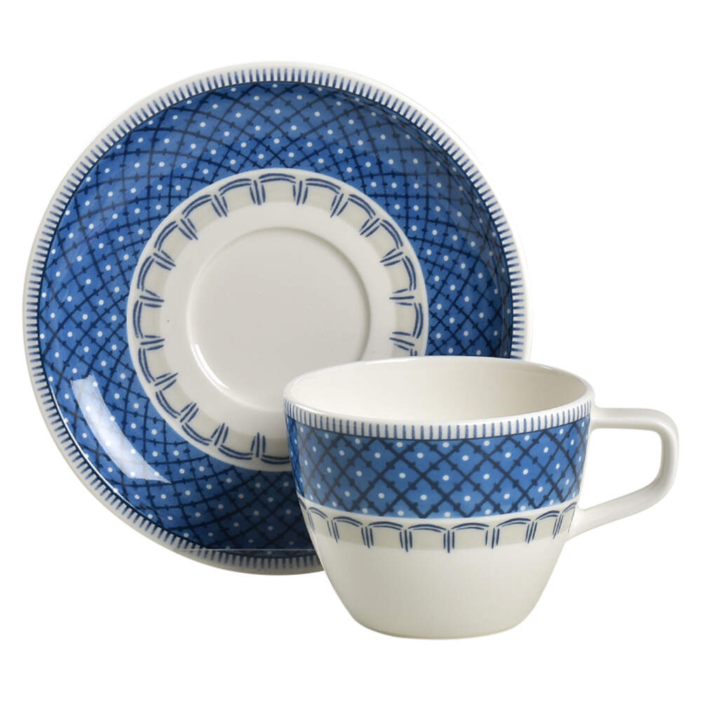 Casale Blu Flat Cup & Saucer Set by Villeroy & Boch-1