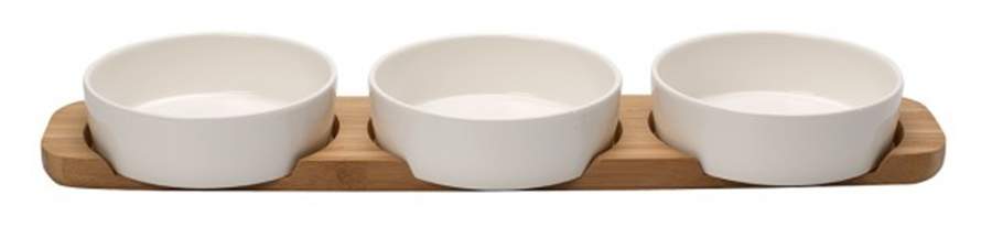 Pizza Passion Condiment Set-3 Open Bowls & Tray by Villeroy & Boch-1