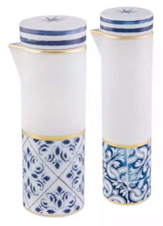 Transatlantica Vinegar and Oil Set with Stoppers by Vista Alegre-1