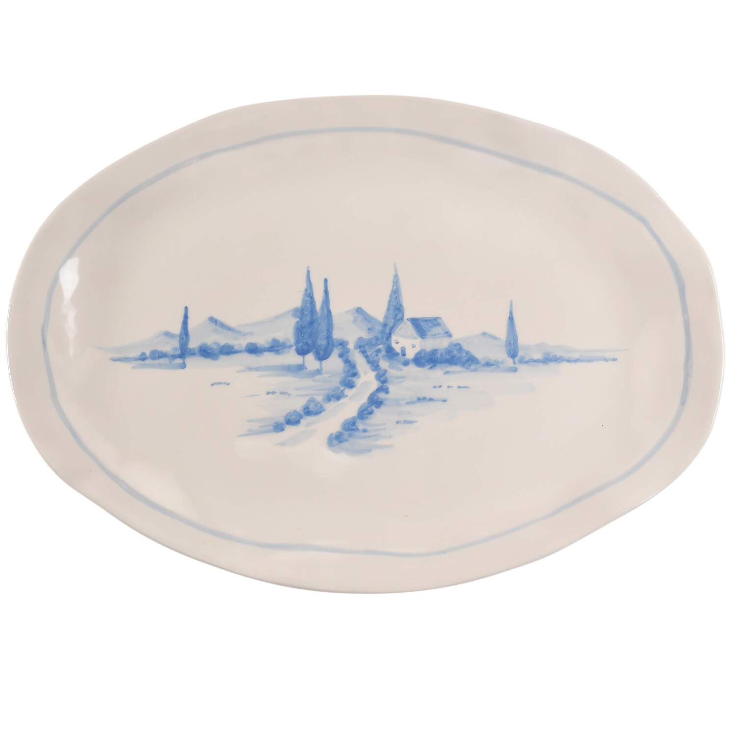 Modello 17" Oval Serving Platter by Vietri (Italy)-1