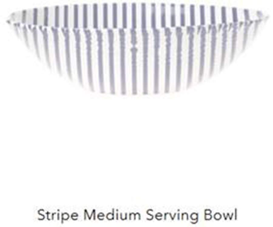 Net and Stripe 12" Round Serving Bowl by Vietri (Italy)-1