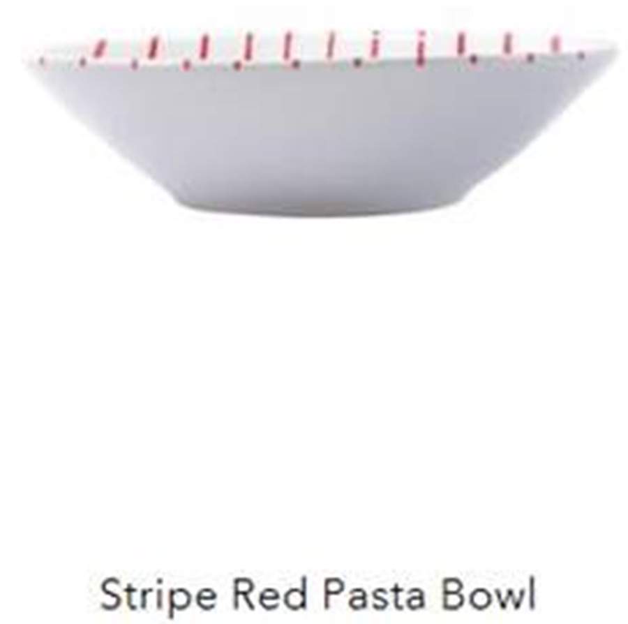 Net and Stripe 9" Individual Pasta Bowl by Vietri (Italy)-1
