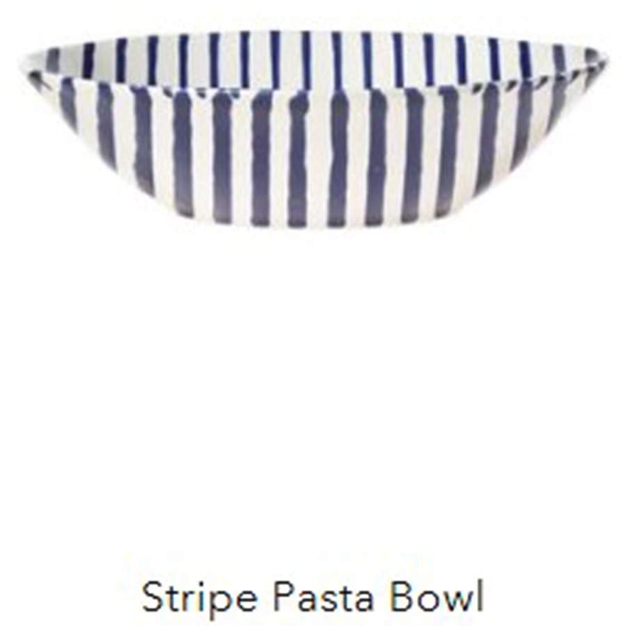 Net and Stripe 9" Individual Pasta Bowl by Vietri (Italy)-1