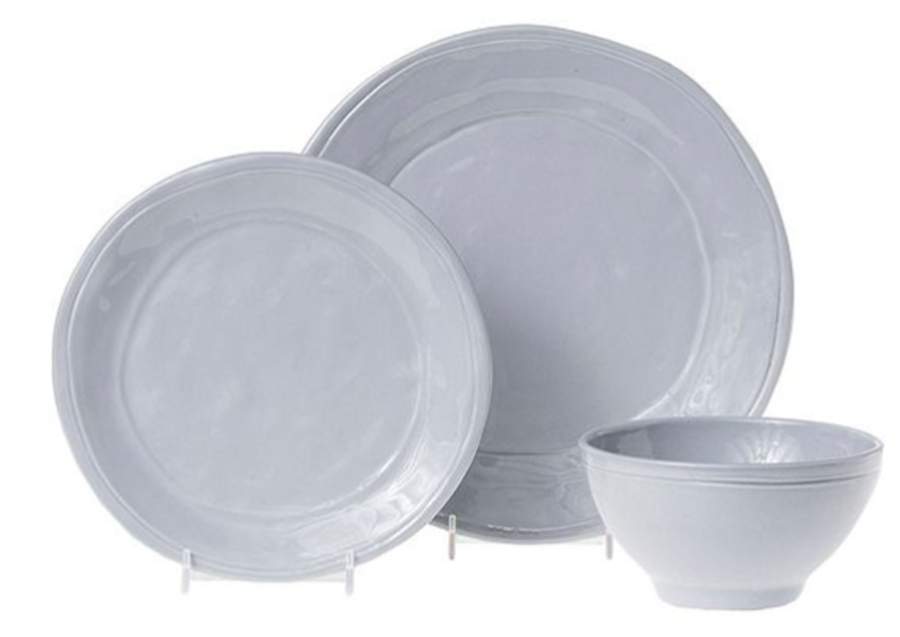Fresh Gray Dinner Plate by Vietri (Italy)-1