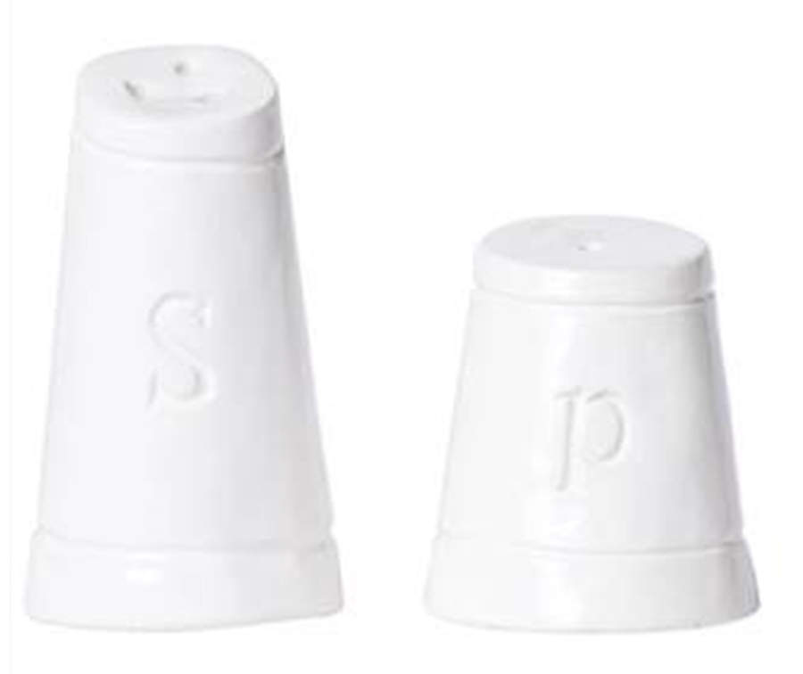 Fresh White Salt & Pepper Set by Vietri (Italy)-1