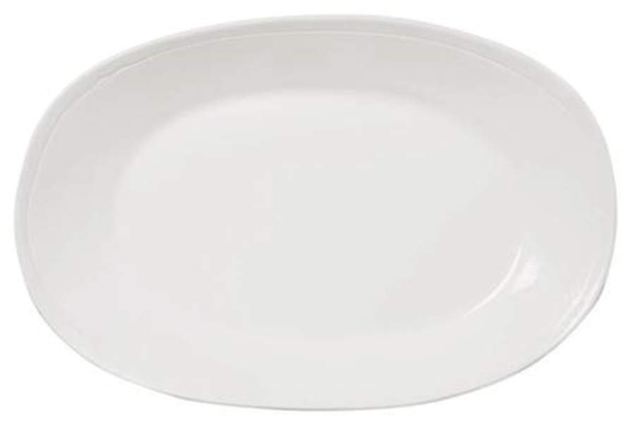 Fresh White 19" Oval Serving Platter by Vietri (Italy)-1