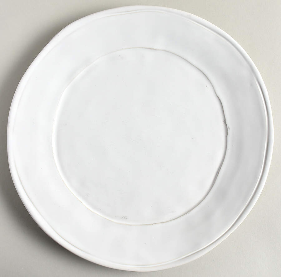 Fresh White Dinner Plate by Vietri (Italy)-1