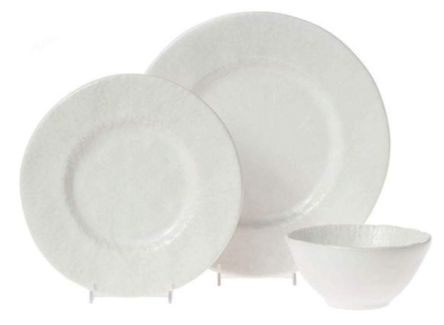 Lace White Dinner Plate by Vietri (Italy)-1