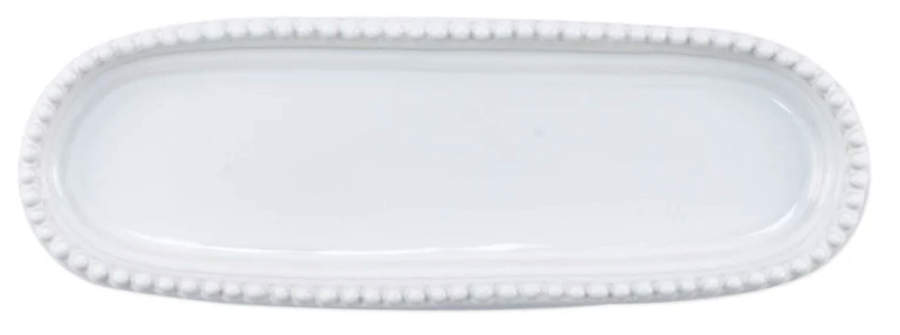 Incanto Stone White 10" Oval Tray by Vietri (Italy)-1