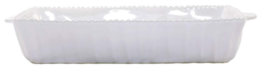 Incanto Stone White 15" Rectangular Baker by Vietri (Italy)-1