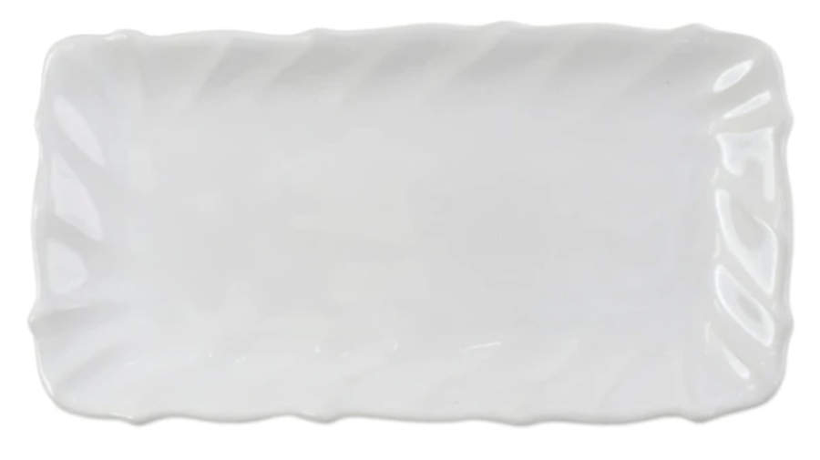 Incanto Stone White 12" Rectangular Serving Platter by Vietri (Italy)-1