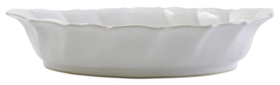 Incanto Stone White 15" Oval Vegetable Bowl by Vietri (Italy)-1