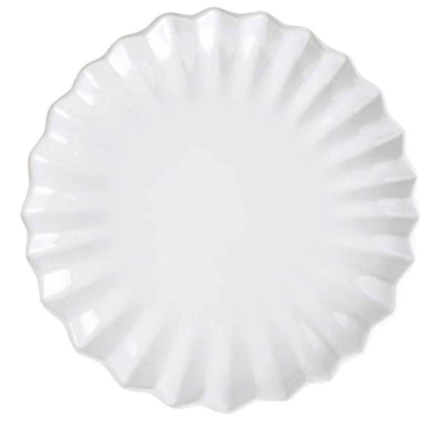 Incanto Stone White Canape Plate by Vietri (Italy)-1