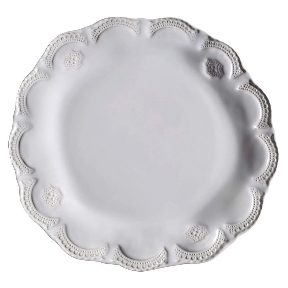 Incanto Stone White Dinner Plate by Vietri (Italy)-1