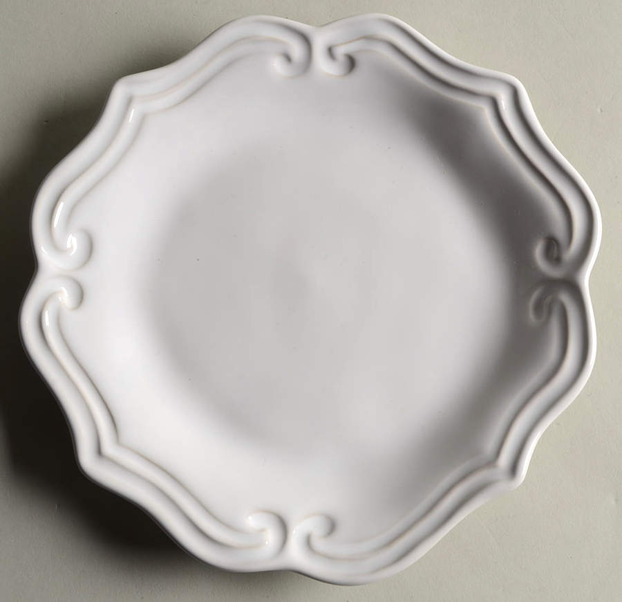 Incanto Stone White Salad Plate by Vietri (Italy)-1