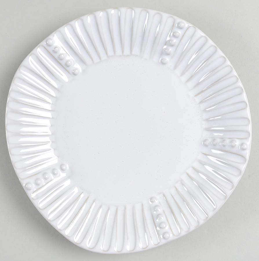 Incanto Stone White Salad Plate by Vietri (Italy)-1