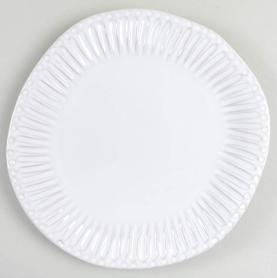 Incanto Stone White Dinner Plate by Vietri (Italy)-1