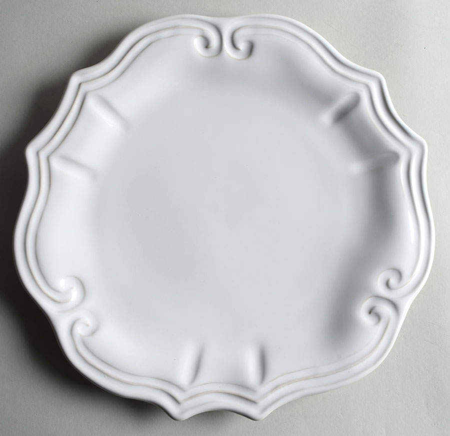 Incanto Stone White Dinner Plate by Vietri (Italy)-1